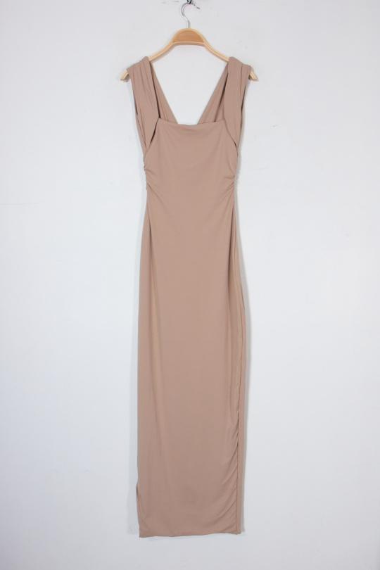 Robes longues Femme Beige Van Der Rock VD1998-C Efashion Paris