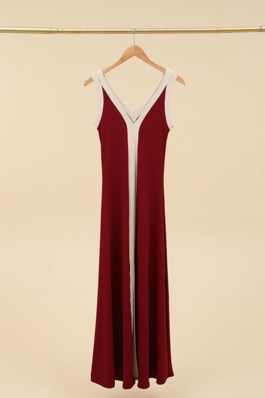Maxi dresses Women Burgundy E.DIVA FR405 Efashion Paris