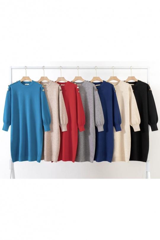 Midi dresses Women Mixed colors E.DIVA CT-18541 Efashion Paris