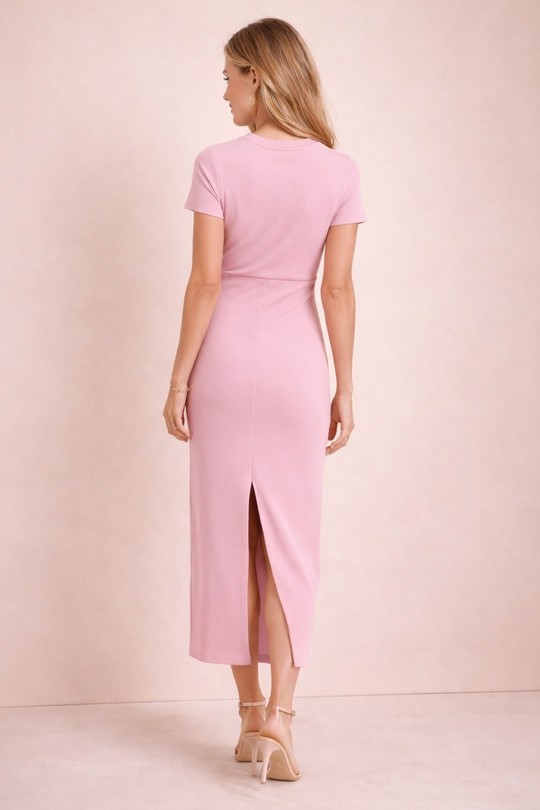 Robes longues Femme Rose E.DIVA FR426 Efashion Paris