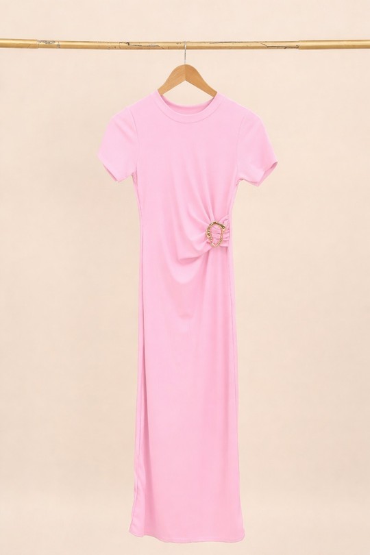 Robes longues Femme Rose E.DIVA FR426 Efashion Paris