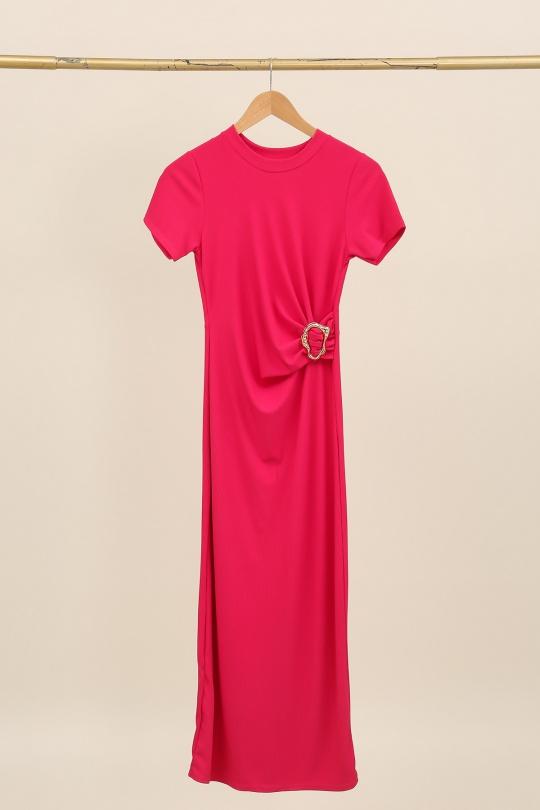 Robes longues Femme Rose E.DIVA FR426 Efashion Paris