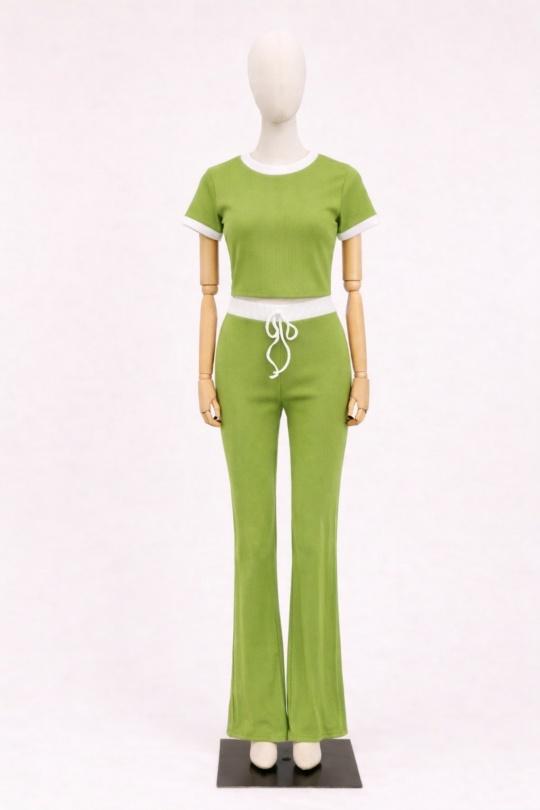 Ensembles Femme Vert Avocat E.DIVA FR-411 Efashion Paris