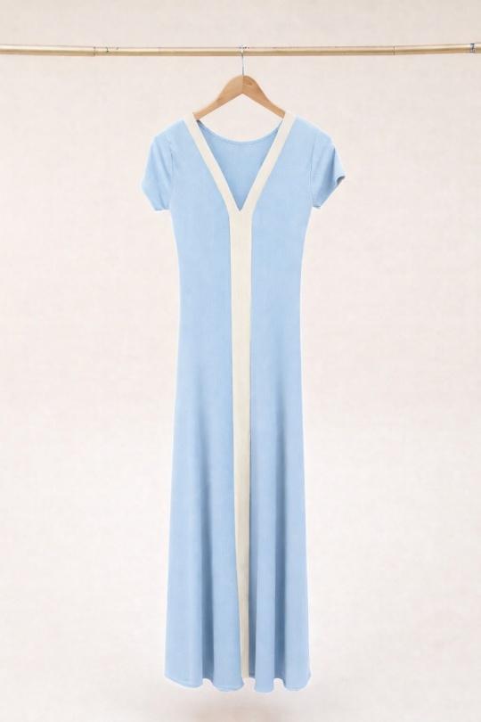 Vestidos largos Mujer Sky blue E.DIVA FR403 Efashion Paris