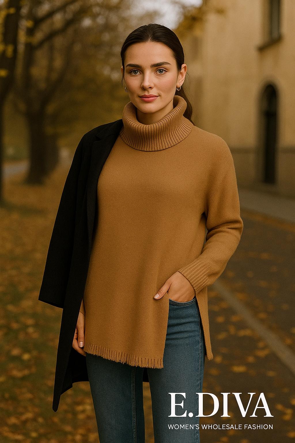 Jumpers Women Mixed colors E.DIVA CT-18476 #c Efashion Paris