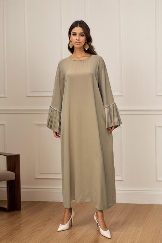 Abaya Femme Gris VERA ET TINA 18097 Efashion Paris