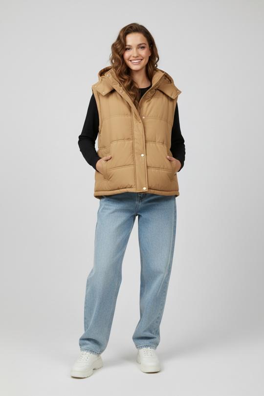 Doudounes Femme Café MC UNITED FM2403 Efashion Paris