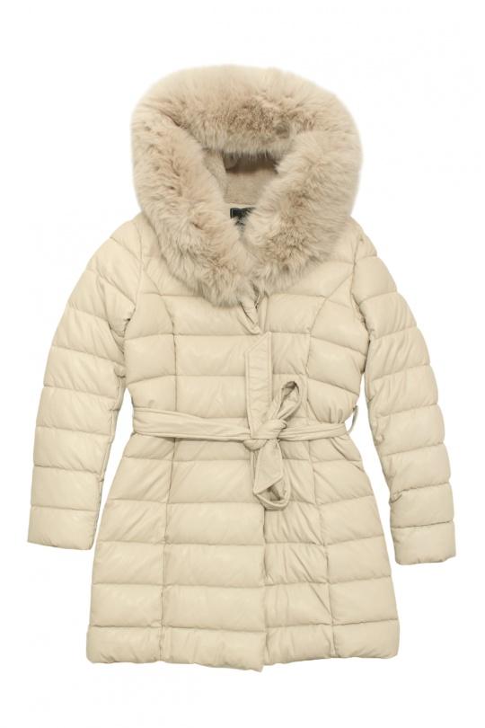 Doudounes Femme Blanc cassé MC UNITED FM2412 Efashion Paris