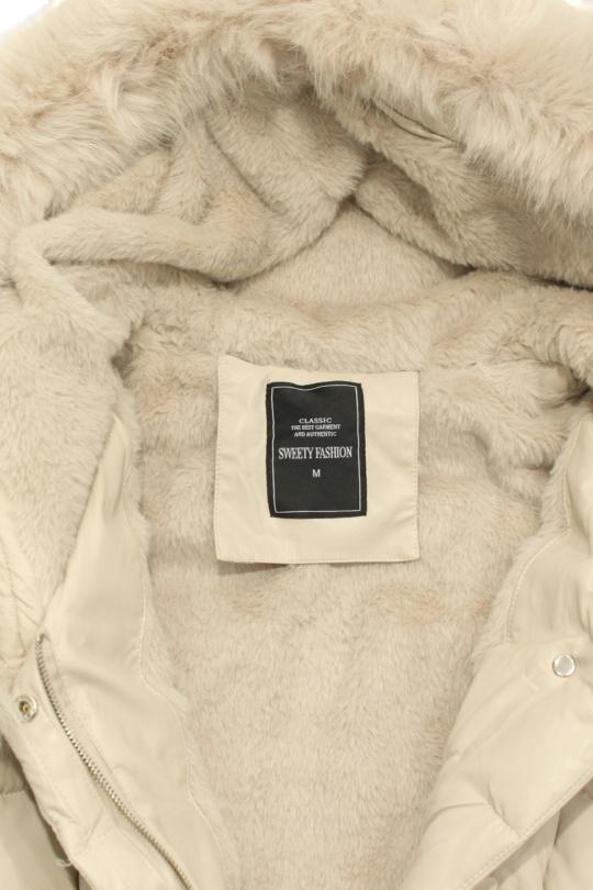 Doudounes Femme Blanc cassé MC UNITED FM2412 Efashion Paris