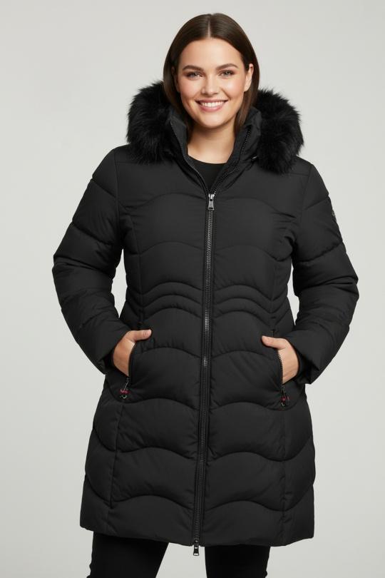 Doudounes Femme Noir MC UNITED FM2415 Efashion Paris