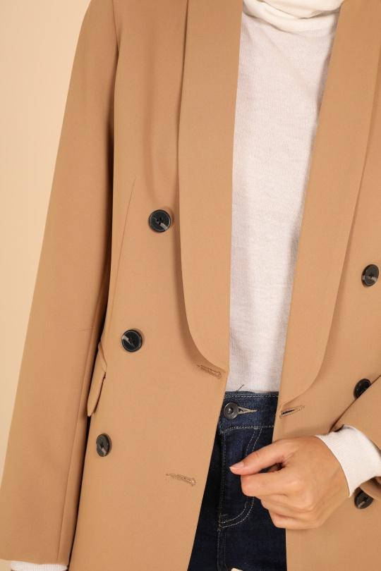 Vestes  Femme Taupe/Camel NANA LOVE 1817 Efashion Paris