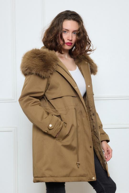 Parkas Mujer Khaki NANA LOVE 3119 Efashion Paris