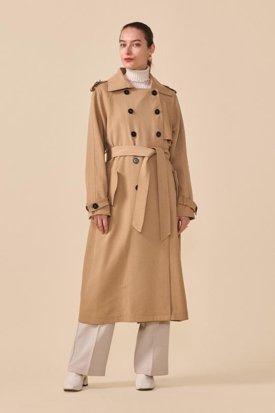 Trench coats Women Black NANA LOVE 3073 Efashion Paris