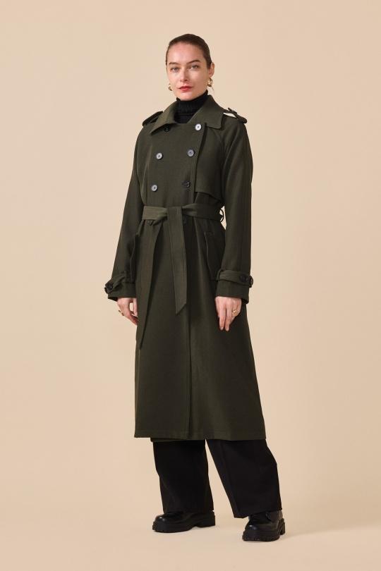 Trench coats Women Black NANA LOVE 3073 Efashion Paris