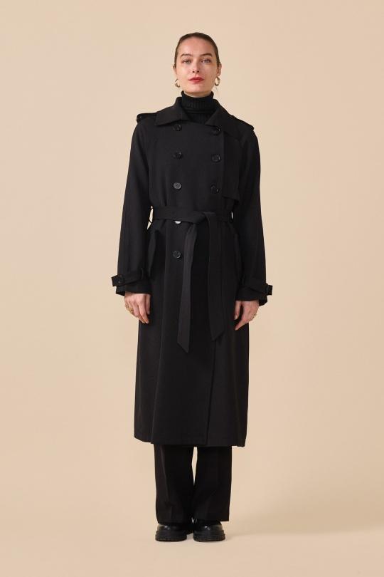 Trench coats Women Black NANA LOVE 3073 Efashion Paris