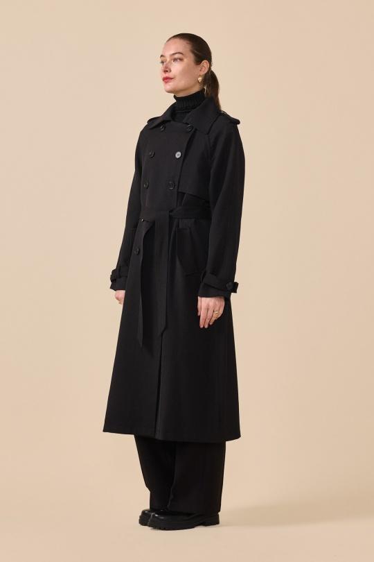 Trench coats Women Black NANA LOVE 3073 Efashion Paris