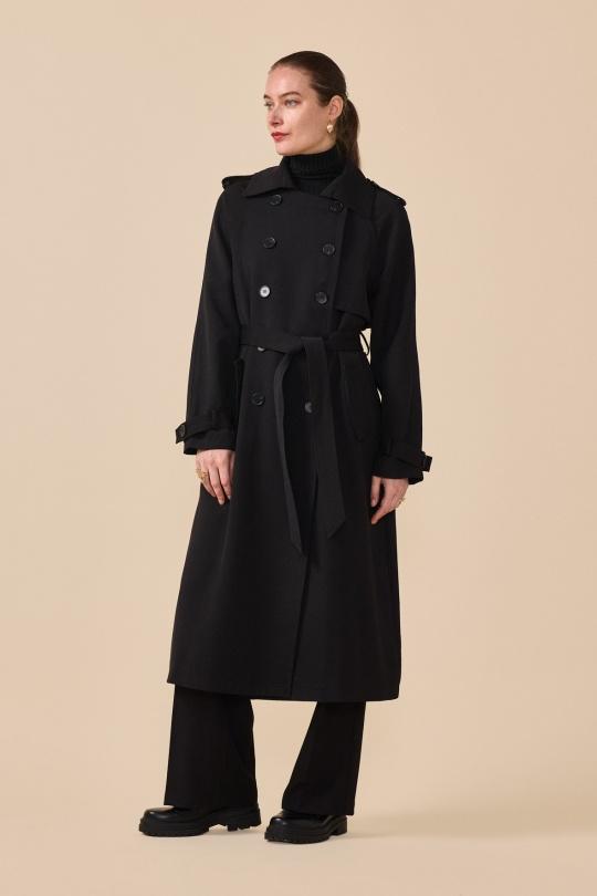 Trench coats Women Black NANA LOVE 3073 Efashion Paris