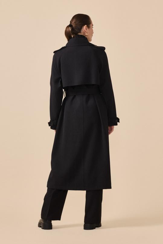 Trench coats Women Black NANA LOVE 3073 Efashion Paris