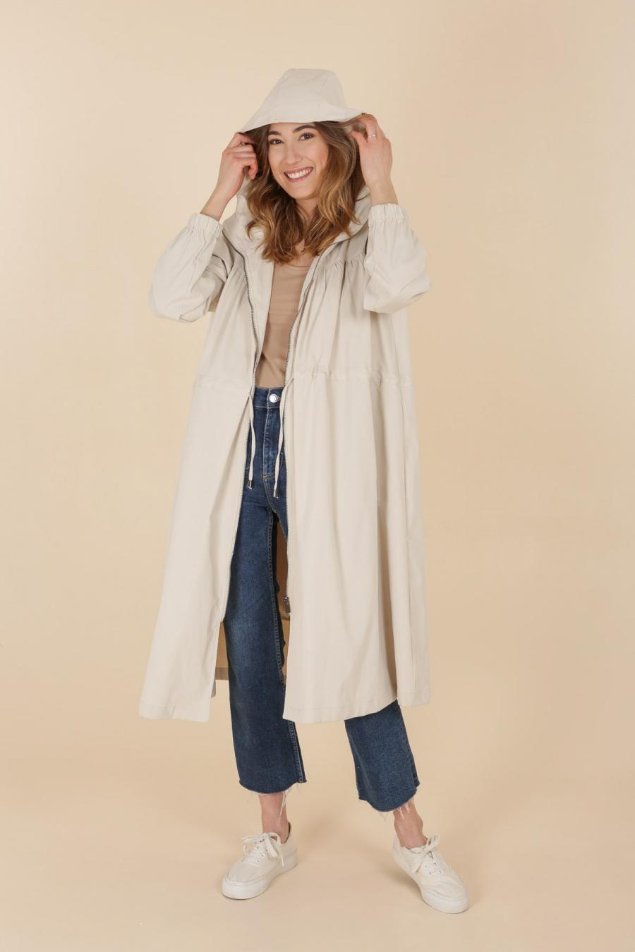 Manteaux Femme Ecru NANA LOVE 3977 #c Efashion Paris