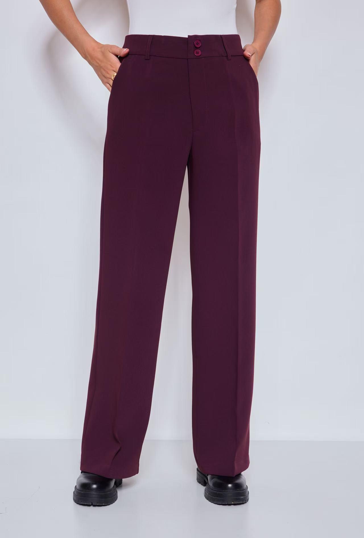 Pantalones Mujer Burgundy NANA LOVE 8810#5 #c Efashion Paris