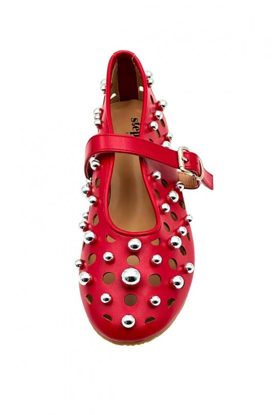 Bailarinas Zapatos Red STEPHAN H-129 Efashion Paris