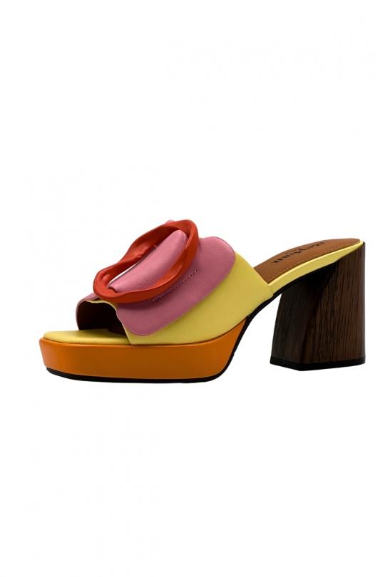 Sandals Shoes Orange STEPHAN QQ-221 Efashion Paris
