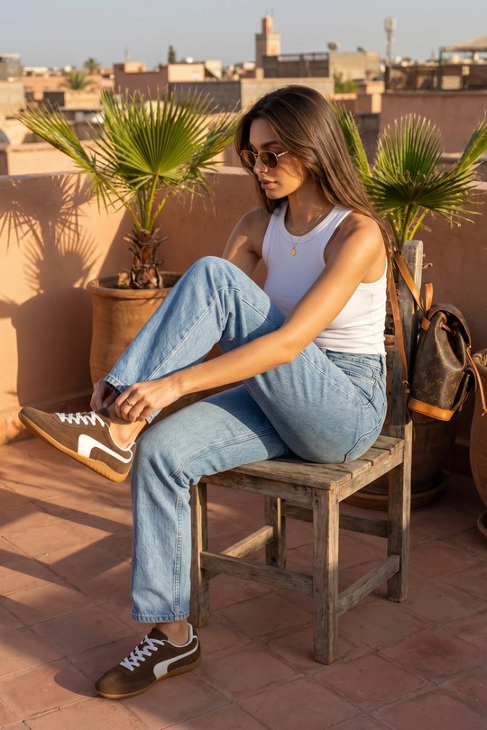 Baskets Chaussures Beige STEPHAN 111-1 Efashion Paris