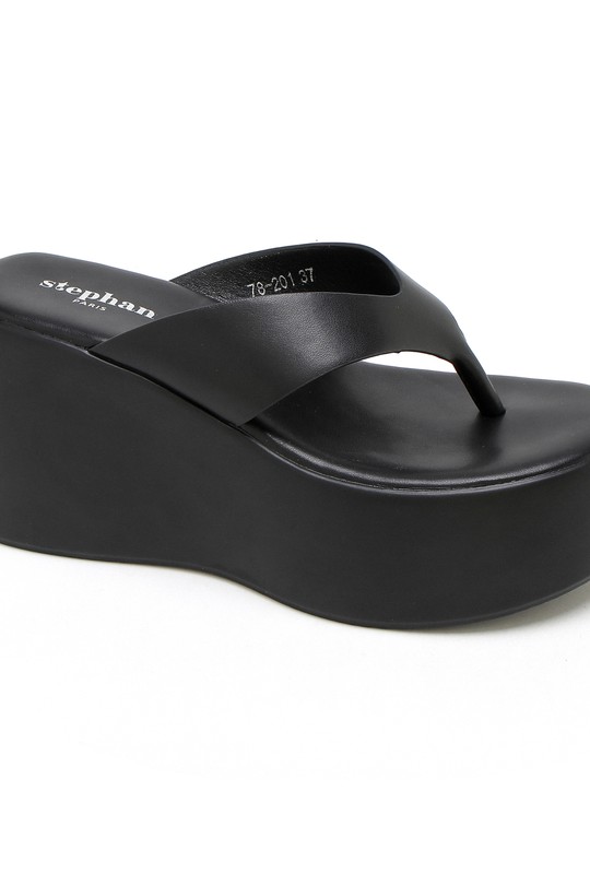 Compensées Chaussures Noir STEPHAN 78-201 Efashion Paris