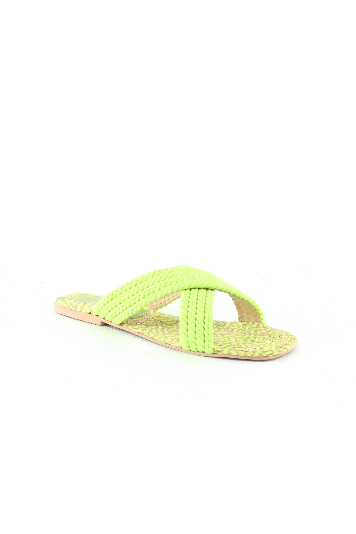 Sandales Chaussures Jaune fluo MANOUKIAN  YENA #c Efashion Paris