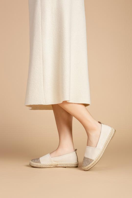 Espadrilles Chaussures Beige LADY GLORY LX197 Efashion Paris