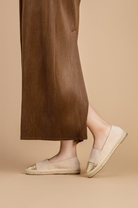 Espadrilles Chaussures Beige LADY GLORY LX229 Efashion Paris