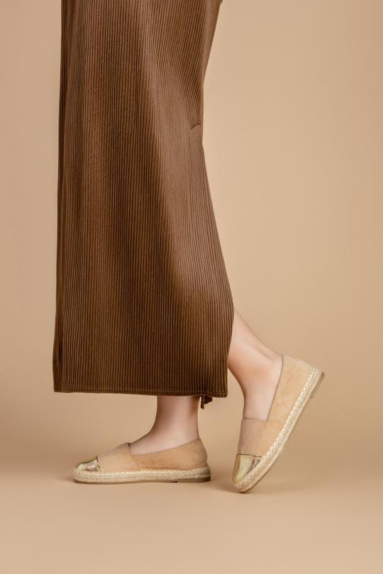 Espadrilles Chaussures Beige LADY GLORY LX229 Efashion Paris