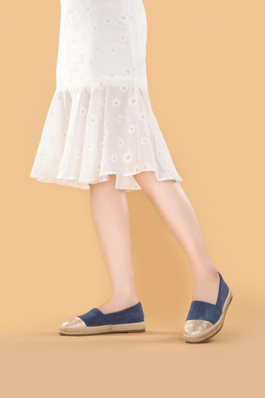 Espadrilles Chaussures Bleu LADY GLORY LX234 Efashion Paris