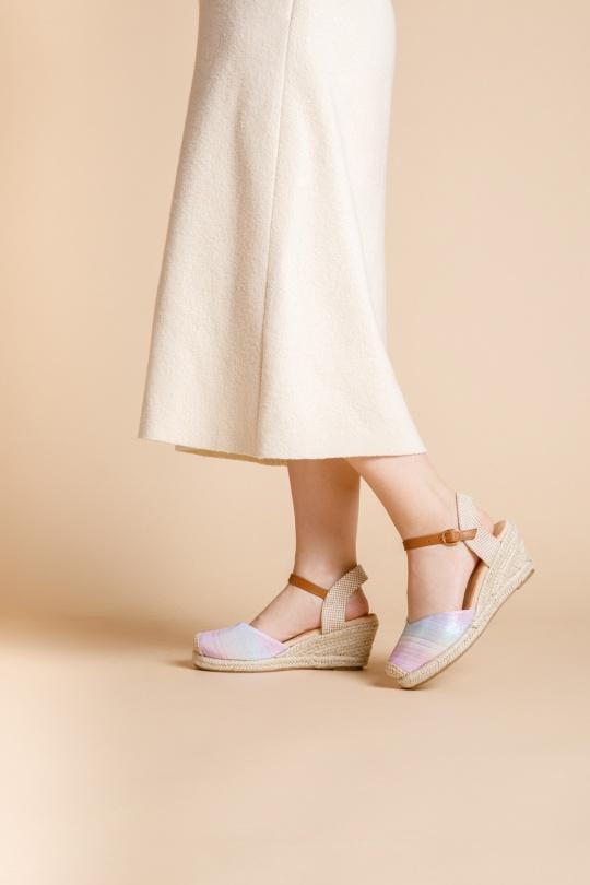 Compensées Chaussures Argent LADY GLORY R834 Efashion Paris