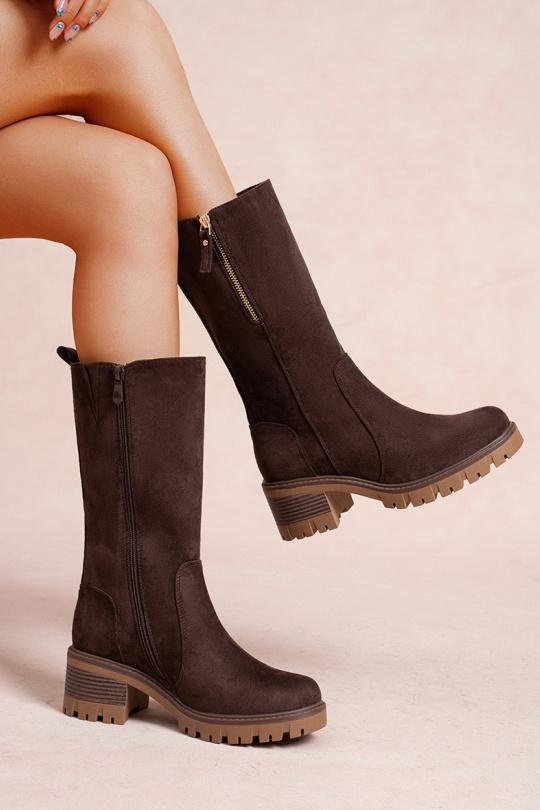 Bottes Chaussures Marron LADY GLORY LH151 Efashion Paris