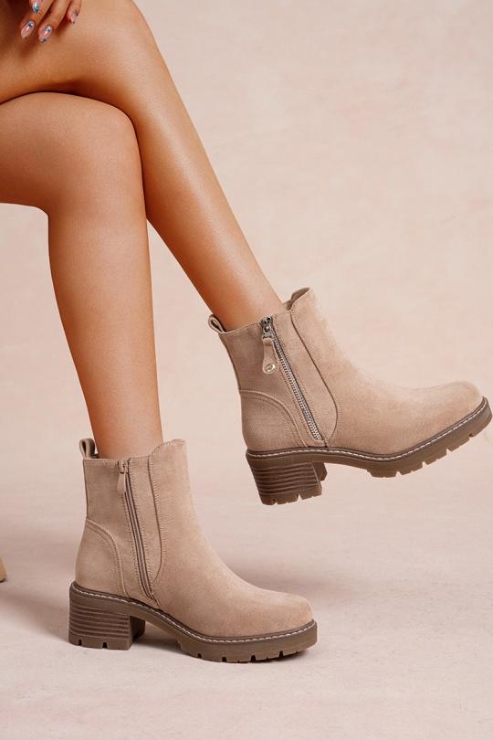 Bottines Chaussures Taupe LADY GLORY LH183 Efashion Paris