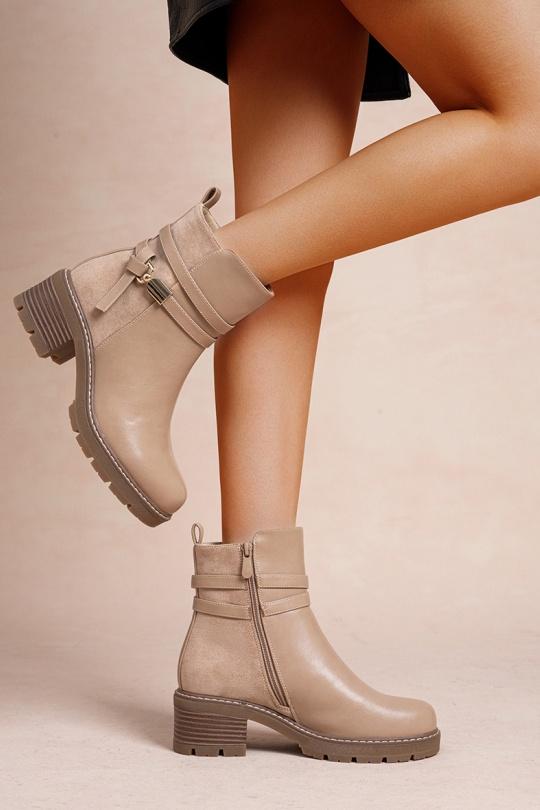 Bottines Chaussures Taupe LADY GLORY LH181 Efashion Paris