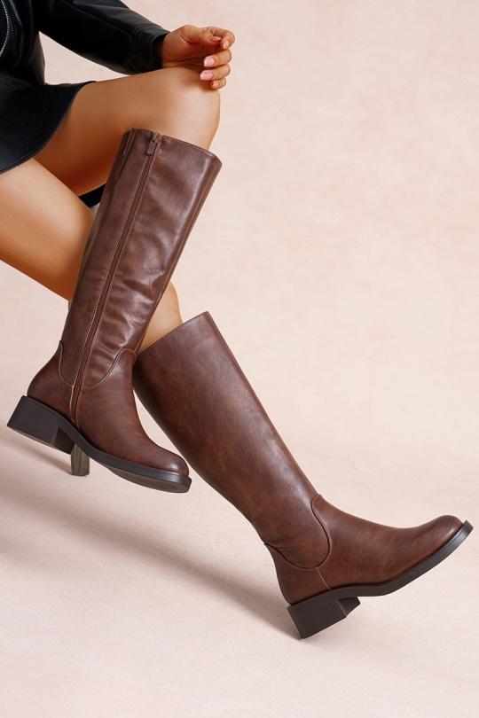 Boots Shoes Camel LADY GLORY F6856 Efashion Paris
