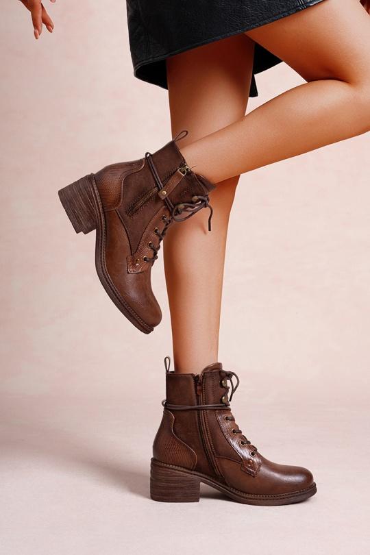 Bottines Chaussures Marron LADY GLORY F6860 Efashion Paris