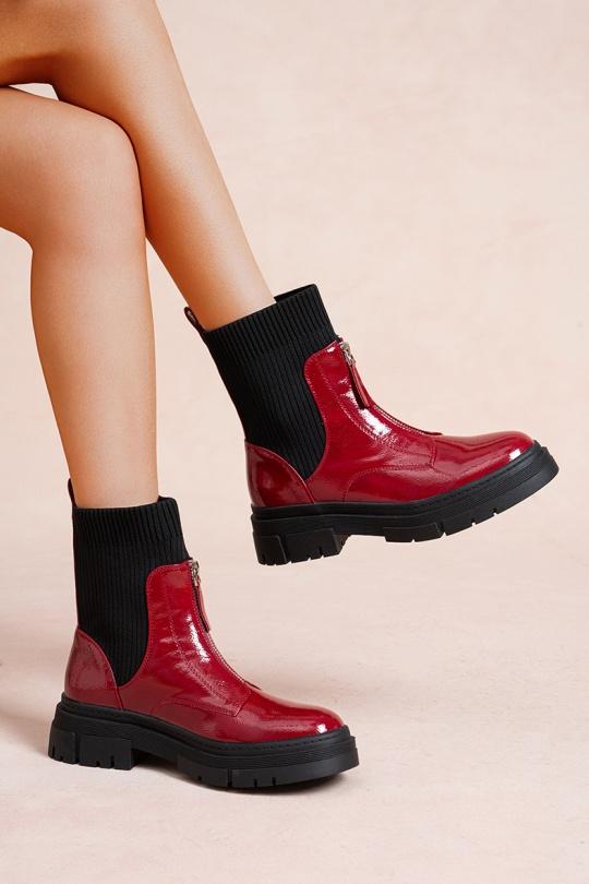 Ankle boots Shoes Red LADY GLORY LH190 Efashion Paris