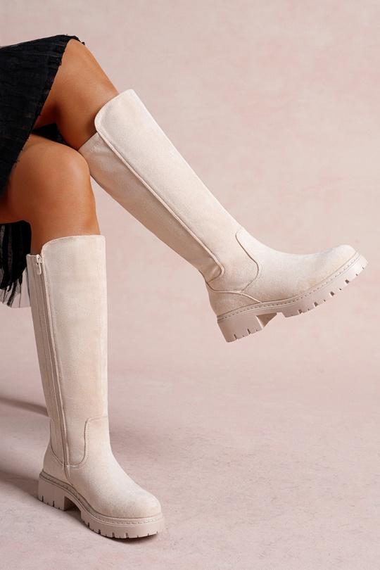 Boots Shoes Beige LADY GLORY F6839 Efashion Paris