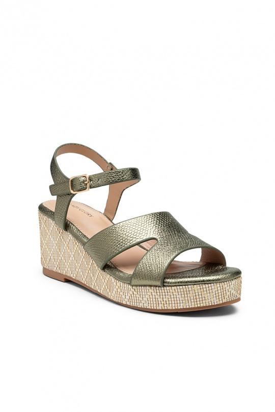 Wedges Shoes Champagne LADY GLORY FL208 Efashion Paris