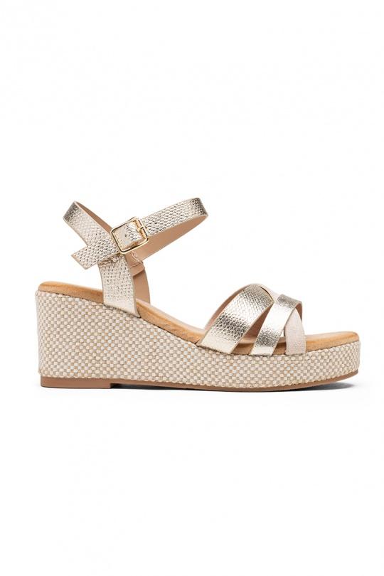 Compensées Chaussures Champagne LADY GLORY FL209 Efashion Paris