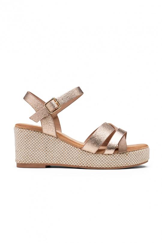 Compensées Chaussures Champagne LADY GLORY FL209 Efashion Paris