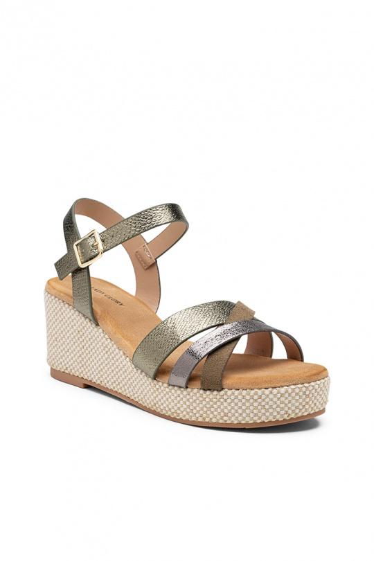 Compensées Chaussures Champagne LADY GLORY FL209 Efashion Paris