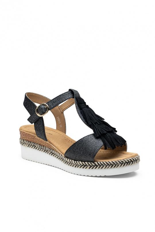 Compensées Chaussures Beige LADY GLORY F6902 Efashion Paris