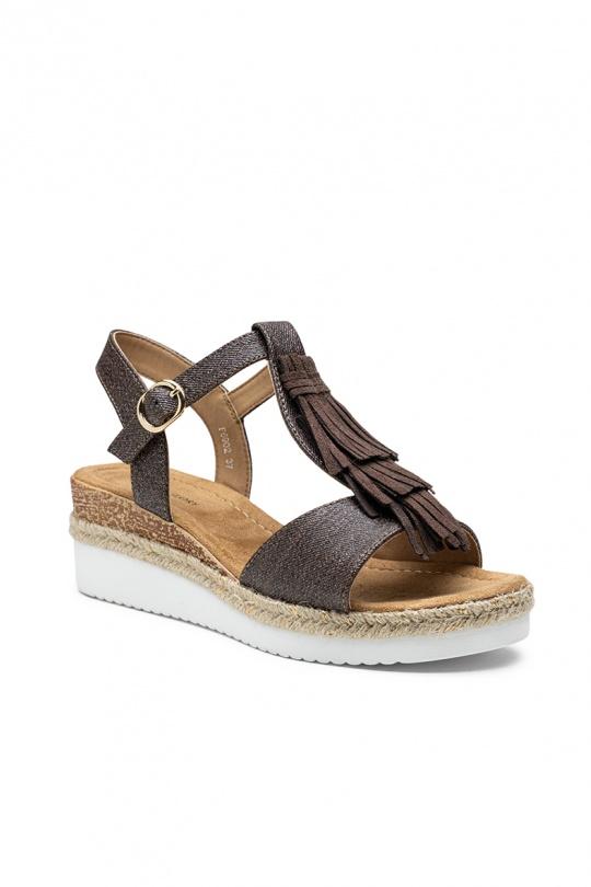 Compensées Chaussures Beige LADY GLORY F6902 Efashion Paris