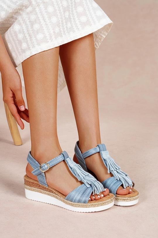 Compensées Chaussures Beige LADY GLORY F6902 Efashion Paris