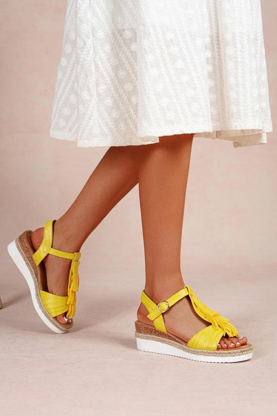 Compensées Chaussures Beige LADY GLORY F6902 Efashion Paris