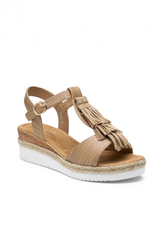 Compensées Chaussures Beige LADY GLORY F6902 Efashion Paris